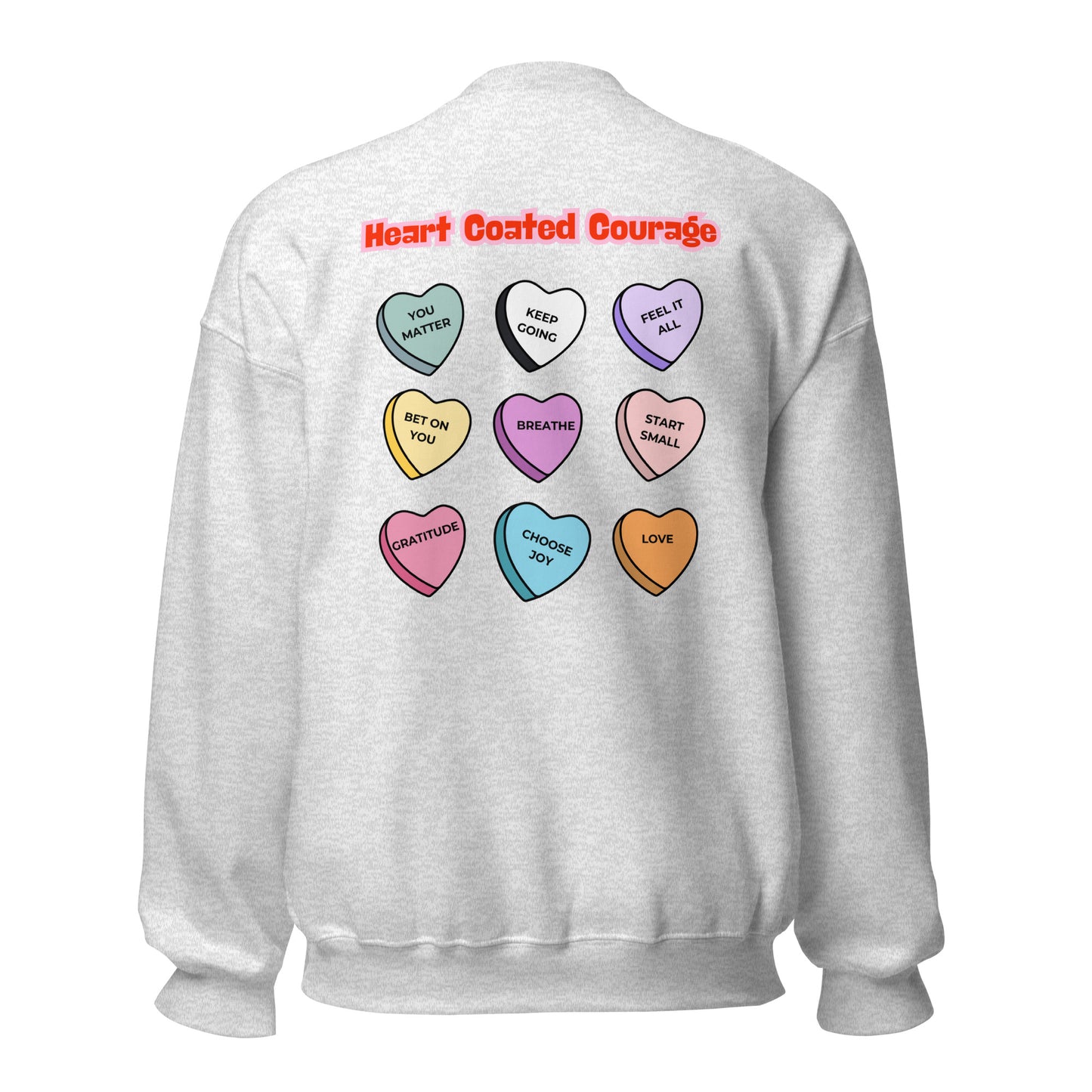 Heart Coated Sweatshirt - Happierr