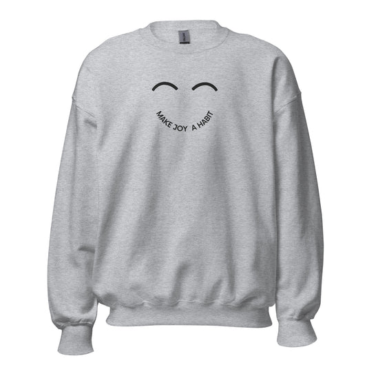 Embroidered Smile Sweatshirt - Happierr