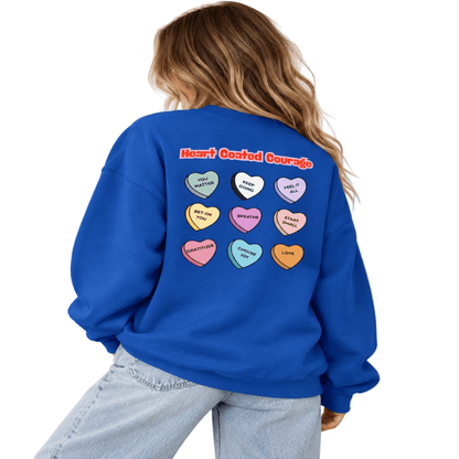 Heart Coated Sweatshirt - Happierr