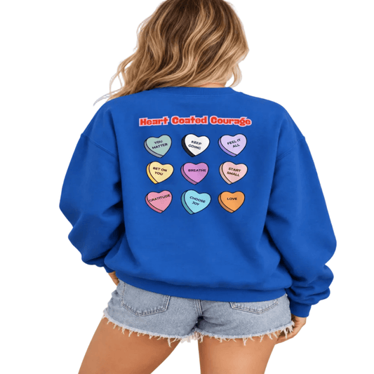 Heart Coated Sweatshirt - Happierr